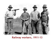 Railway workers, 1911 - 13