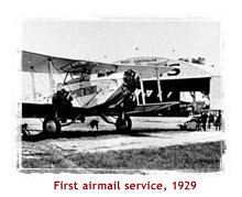 First air-mail service, 1929