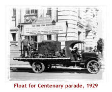 Float for Centenary parade, 1929