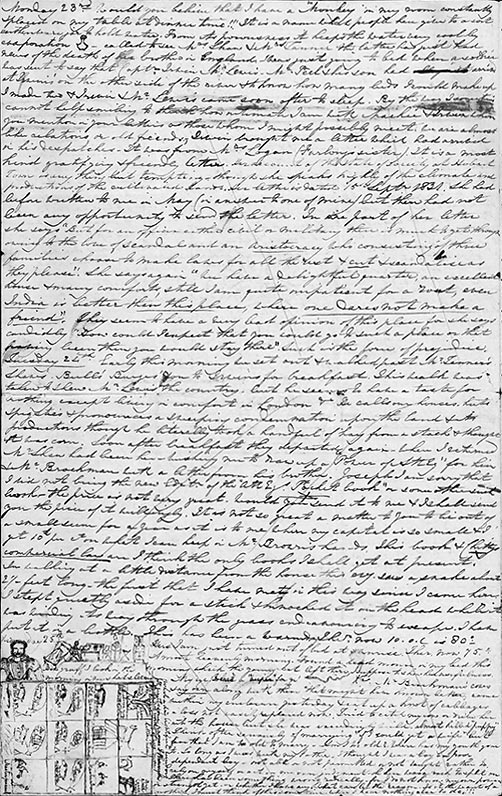 Page from George Fletcher Moore diary