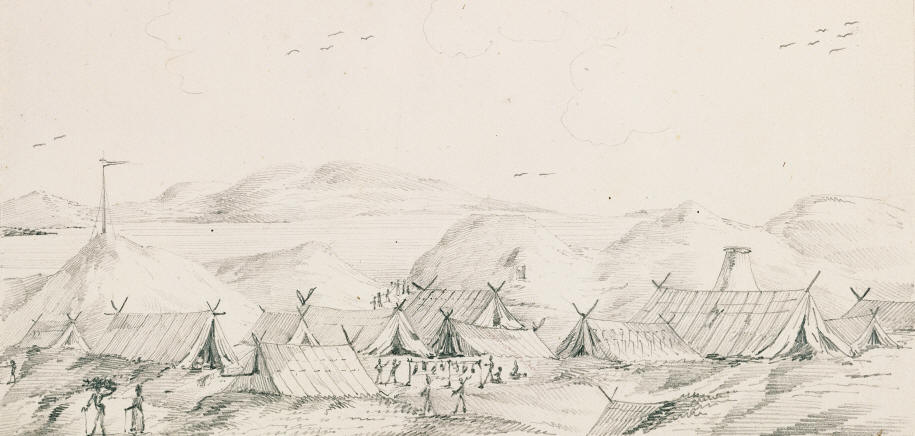 French camp on the Falkland Islands in 1820