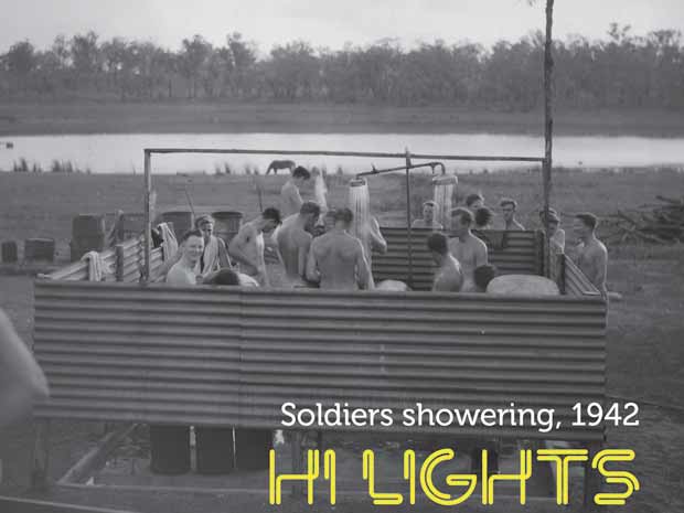 Soldiers showering 1942