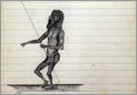 Image: Illustration of an Aboriginal holding a spear