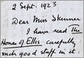 Image: Letter to Molly Skinner, front