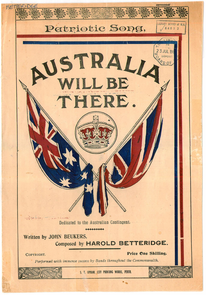 Australia Will Be There - Title Page