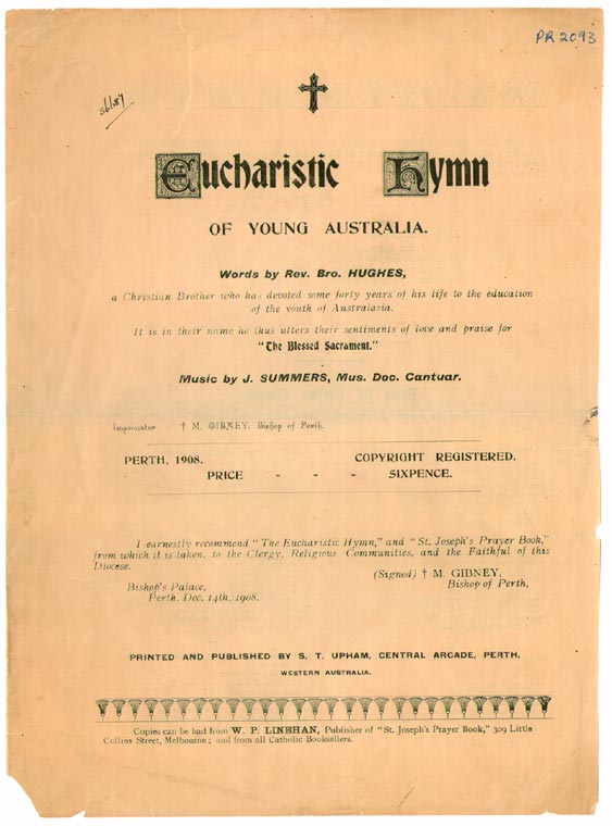 Eucharistic Hymn of Australia - Title Page