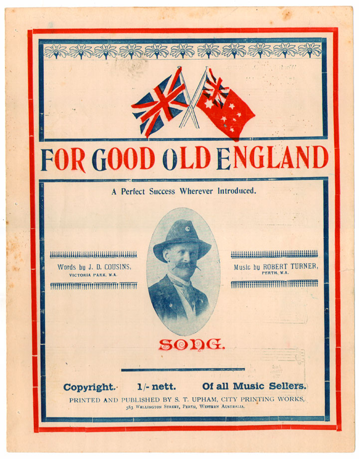 For Good Old England - Title Page