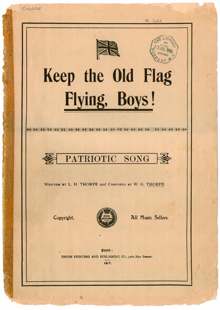 Keep the Old Flag Flying, Boys!- Title Page